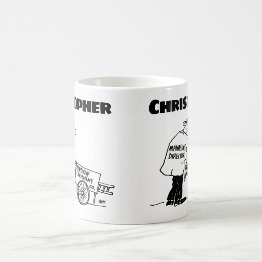 Mug Cadeau pour un nettoyeur de fenêtre avec nom café (Centre)