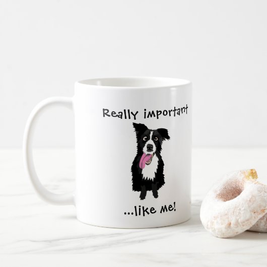 Mug Cadeau pour Vet Tech Funny Frontière Collie Amoure (Avec donut)