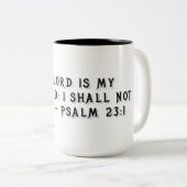 Mug cadeau Psaume 23:1 (Devant droit)
