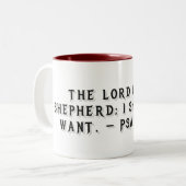 Mug cadeau Psaume 23:1 (Devant gauche)