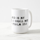 Mug cadeau Psaume 23:1 (Devant droit)