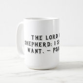 Mug cadeau Psaume 23:1 (Devant gauche)