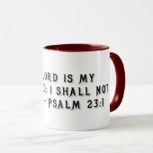 Mug cadeau Psaume 23:1 (Devant droit)