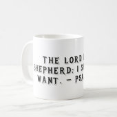 Mug cadeau Psaume 23:1 (Devant gauche)