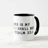 Mug cadeau Psaume 23:1 (Devant droit)