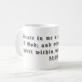 Mug cadeau Psaume 51:10 (Devant gauche)