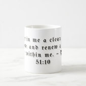 Mug cadeau Psaume 51:10 (Centre)
