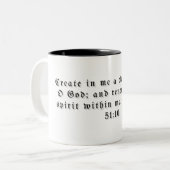 Mug Cadeau Psaume 51:10 (Devant gauche)