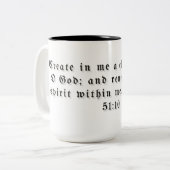 Mug cadeau Psaume 51:10 (Devant gauche)