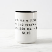 Mug cadeau Psaume 51:10 (Centre)