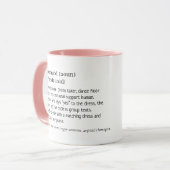 Mug Cadeau Réfléchi Définition Demoiselle d'Honneur (Devant gauche)