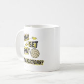 Mug Cadeau réglé de volleyball de transitoire de bosse (Devant gauche)