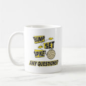Mug Cadeau réglé de volleyball de transitoire de bosse (Gauche)