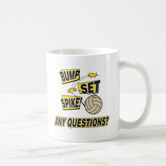 Mug Cadeau réglé de volleyball de transitoire de bosse (Droite)