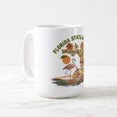 Mug Cadeau Rétro de Floride État d'Esprit Flamant Rose (Devant gauche)
