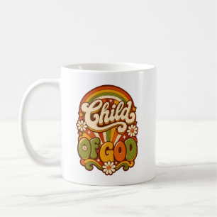 Mug Cadeau Rétro Groovy Enfant De Dieu Art De La Foi C