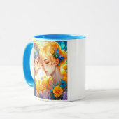 Mug Cadeau romantique à deux | Anime personnalisé (Devant gauche)