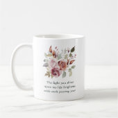 Mug Cadeau romantique Floral Anniversaire (Gauche)