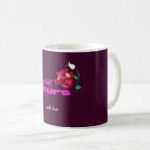 Mug Cadeau Rose Cœur Anatomique Gras – (Devant droit)