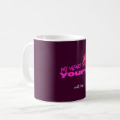 Mug Cadeau Rose Cœur Anatomique Gras – (Devant gauche)