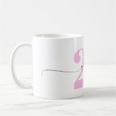 Mug Cadeau rose pour 21 ans (Gauche)