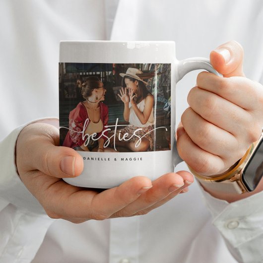 Mug Cadeau Script Bestie Photo Souvenir & Citation