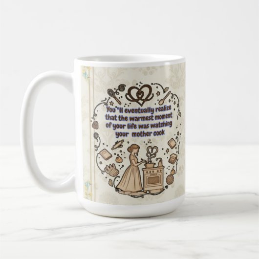 Mug Cadeau Sentimental Pour Maman Regardant Mère Cuisi (Gauche)