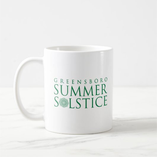 Mug Cadeau simple du solstice d'été de Greensboro (Gauche)