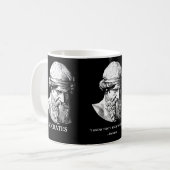 Mug cadeau Socrate "Ne rien savoir" (Devant gauche)
