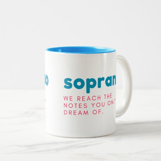 Mug cadeau Soprano, mug soprano, drôle de cadeau,  (Devant droit)
