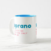 Mug cadeau Soprano, mug soprano, drôle de cadeau,  (Devant gauche)