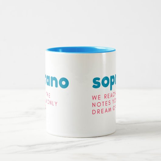 Mug cadeau Soprano, mug soprano, drôle de cadeau,  (Centre)