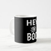 Mug Cadeau Spider | Hey Boo Halloween Funny Spider Web (Devant gauche)