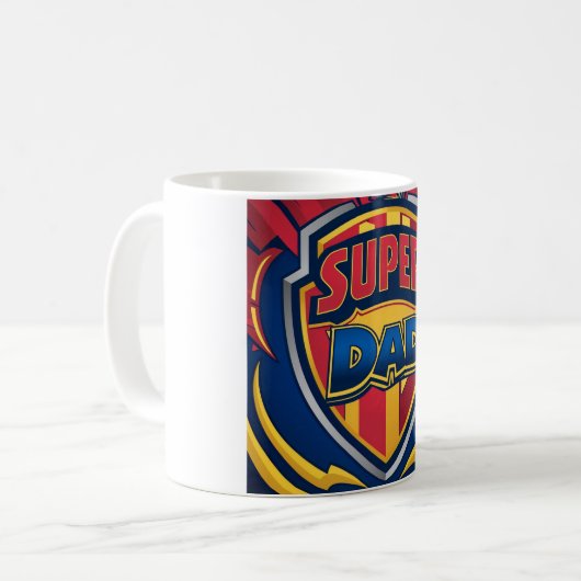 Mug Cadeau Super Papa (Devant gauche)