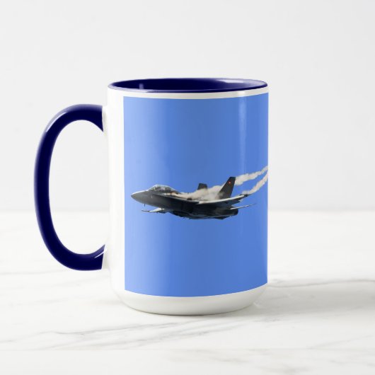 Mug Cadeau Supersonic Airforce Jet-Fighter Designer (Gauche)