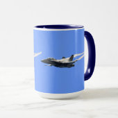 Mug Cadeau Supersonic Airforce Jet-Fighter Designer (Devant droit)