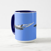 Mug Cadeau Supersonic Airforce Jet-Fighter Designer (Devant gauche)