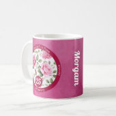 Mug Cadeau sur mesure pour la récupération Rose (Devant gauche)