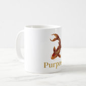 Mug Cadeau Symbole de Carpe Koi Intemporel de Force (Devant gauche)