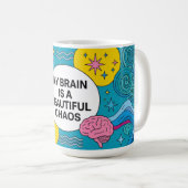 Mug Cadeau TDAH Autisme Chaos Cérébral Neurodivergent (Devant droit)