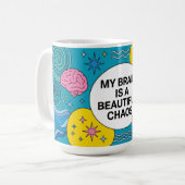 Mug Cadeau TDAH Autisme Chaos Cérébral Neurodivergent (Devant gauche)