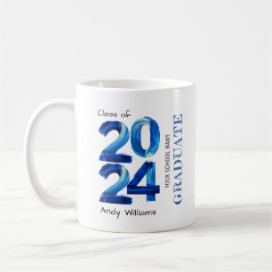 Mug Cadeau tendance 2024 Graduation Bleu