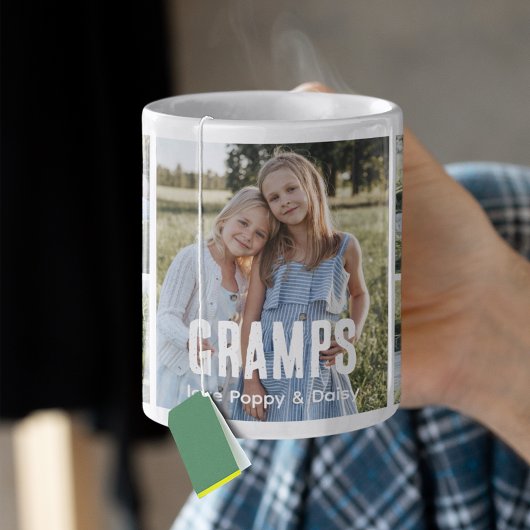 Mug Cadeau tendance Collage 5 photos Papi