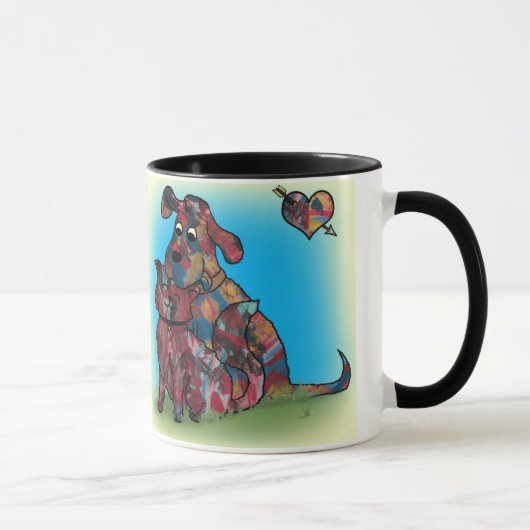 Mug Cadeau unique - chien et amoureux de les chats - (Droite)