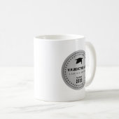 Mug Cadeau Valedictorian personnalisé, noir et argent (Devant droit)