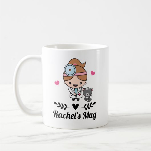 Mug Cadeau Vétérinaire Cute Vet (Gauche)