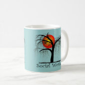 Mug Cadeaux Artsy d'arbre d'assistant social (Devant droit)