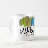 Mug Cadeaux Artsy de conception d'arbres de (Devant gauche)