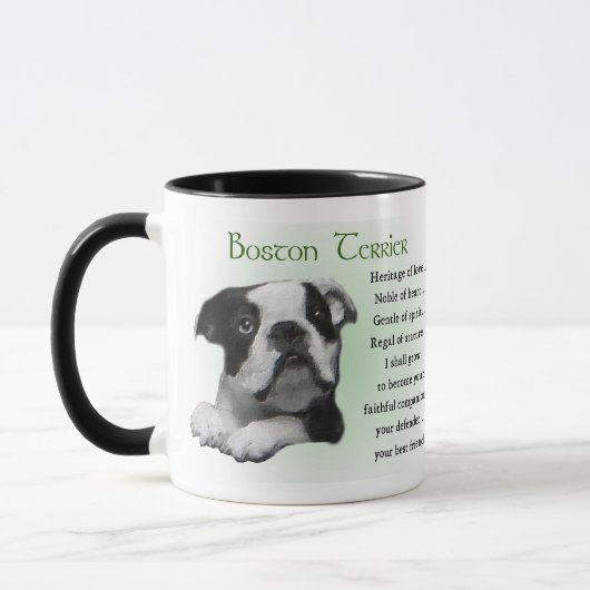 Mug Cadeaux Boston Terrier (Gauche)