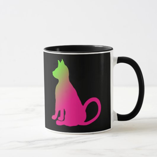 Mug Cadeaux colorés CricketDiane de chat d'amusement (Droite)